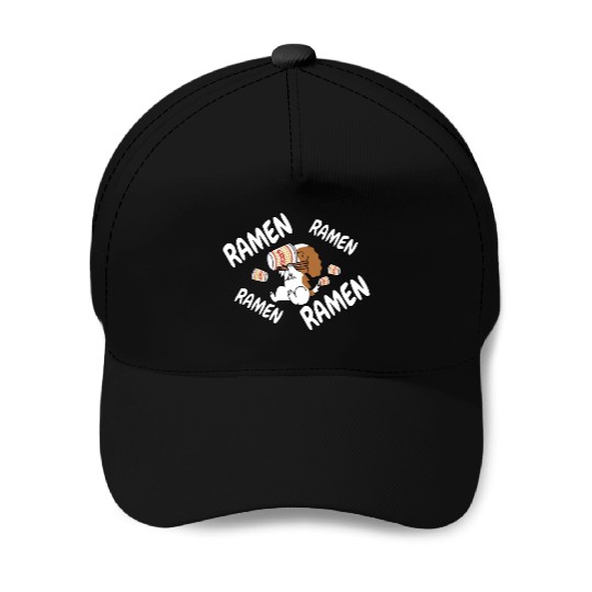 Cavalier King Charles Spaniel Instant Ramen Baseball Caps