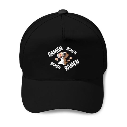 Boxer Dog Instant Ramen Noodles Baseball Caps