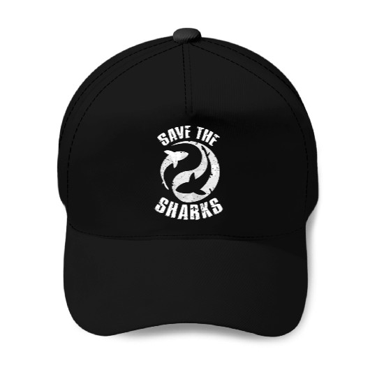 Save The Sharks Protect Ocean Scuba Diving Apnea D Baseball Caps