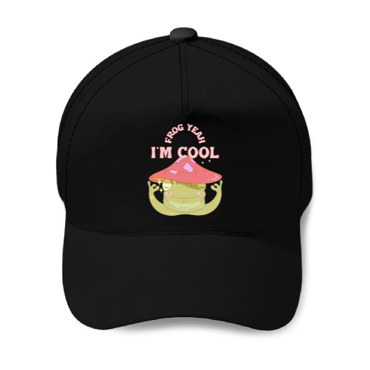 FROG YEAH Funny Cute Frog Baseball Caps