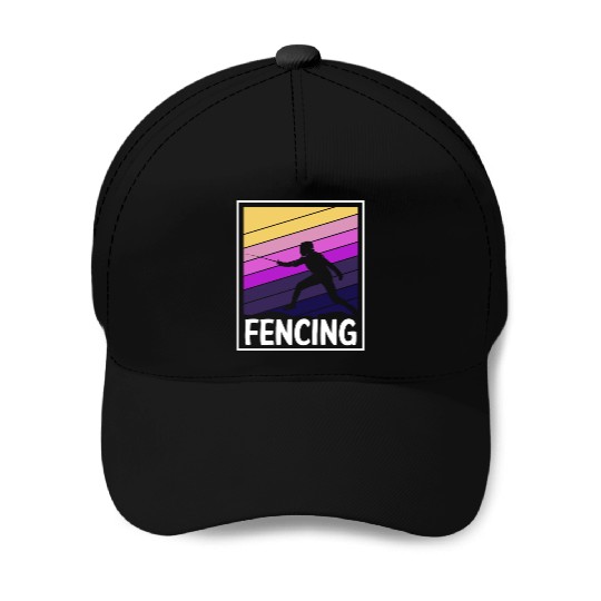 Fencing Sport Duel En Garde Foil Baseball Caps