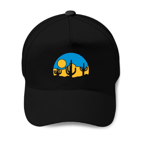 cactus nature sun desert Baseball Caps