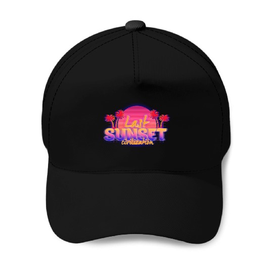 Synthwave/Retrowave/Vaporwave 80s - Sunset Baseball Caps