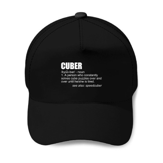 Cuber Definition Puzzle Solving Cube Speed Cubing Baseball Caps