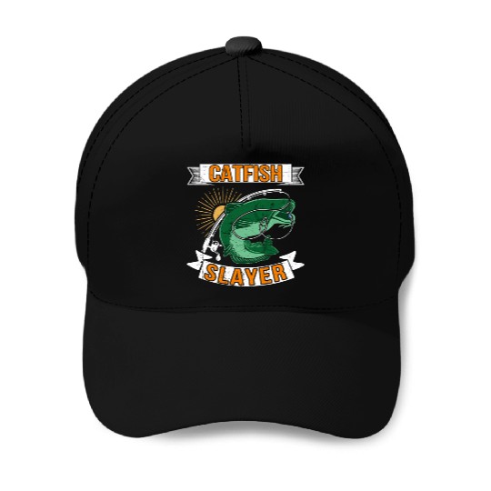Catfish Slayer - Wels Catfish Hunter Baseball Caps