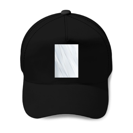 Luxury White Silver Stripes Baseball Caps