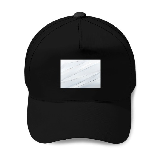Luxury White Silver Stripes Baseball Caps