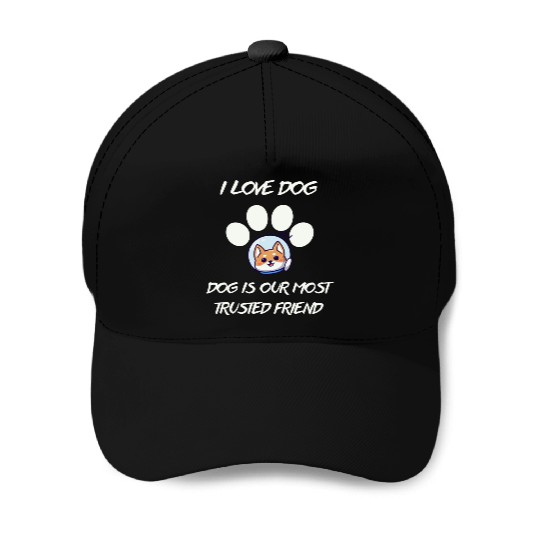 I LOVE DOG Baseball Caps