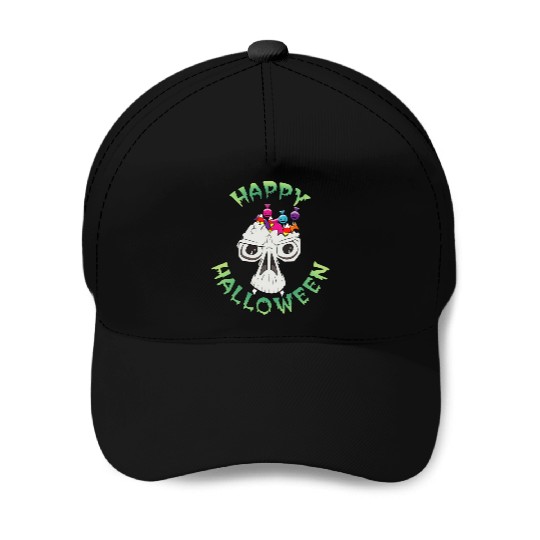 Candy Skull Happy Halloween Cartoon Baseball Caps