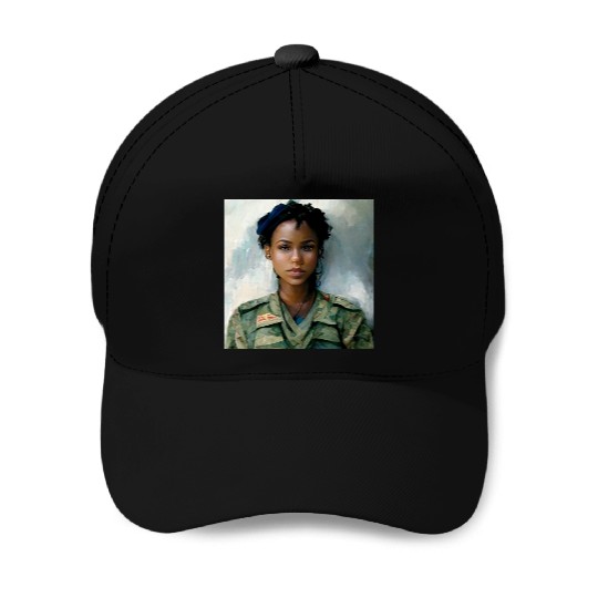 Beautiful US army combat medic painting Baseball Caps