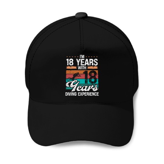 36 Birthday Idea Scuba Diving 36 Year Old Diver Baseball Caps