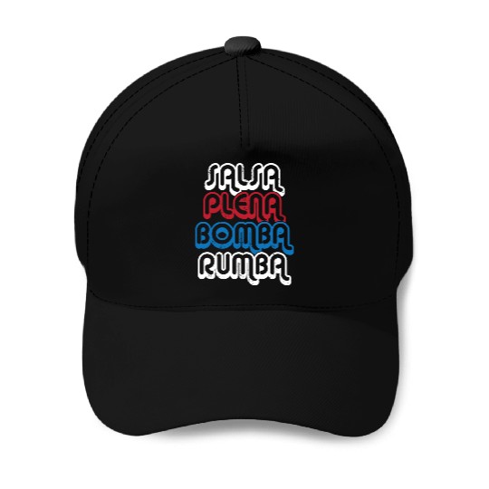 Puerto Rico Dance Salsa Plena Bomba Rumba Baseball Caps
