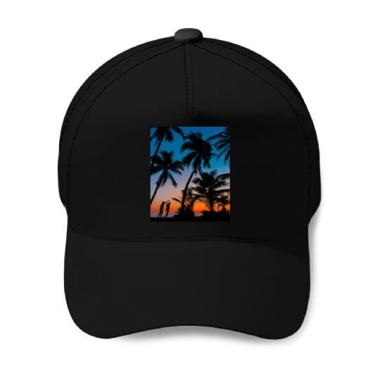 SWEETNESS OF DANCE -SUNSET IMAGE. Baseball Caps