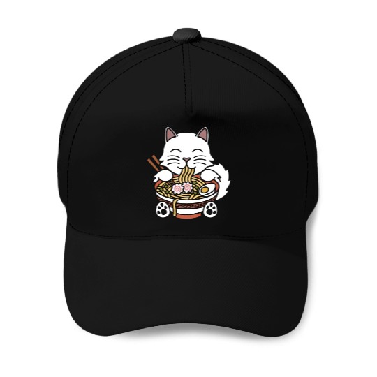 Persian Cat Ramen Noodles Baseball Caps