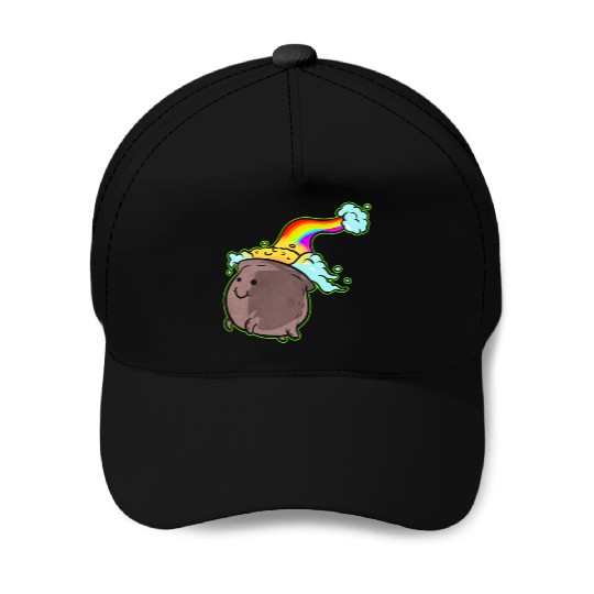 A Pot Of Gold At The End Of A Rainbow For St. Baseball Caps