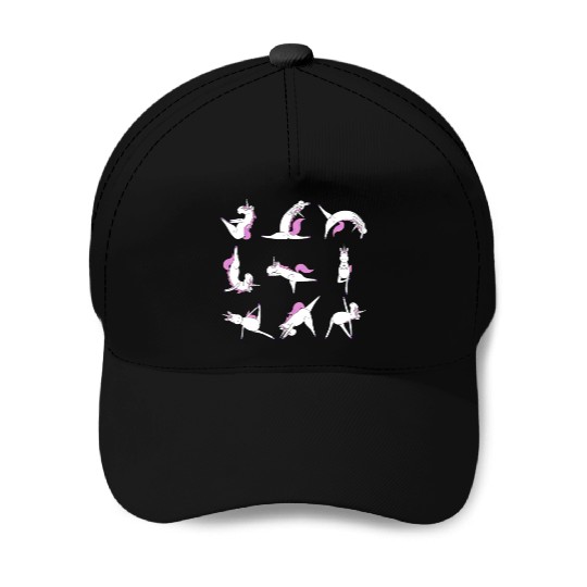 Unicorn Yoga Flow Baseball Caps