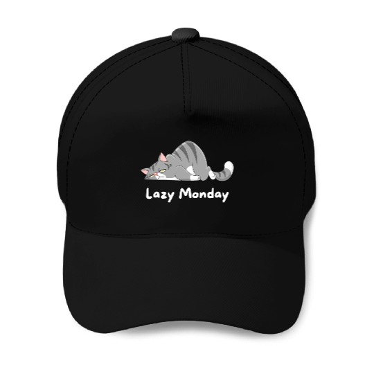 Lazy Monday , sleeping cat , Cute Cat Baseball Caps