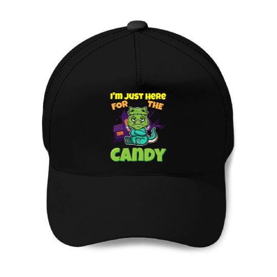 I'm Just Here For The Candy Scary Halloween Beast Baseball Caps