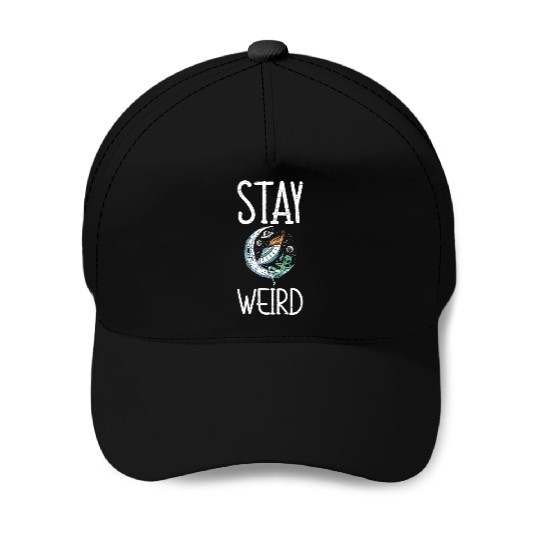 Stay Weird Unidentified Flying Object Outer Space Baseball Caps