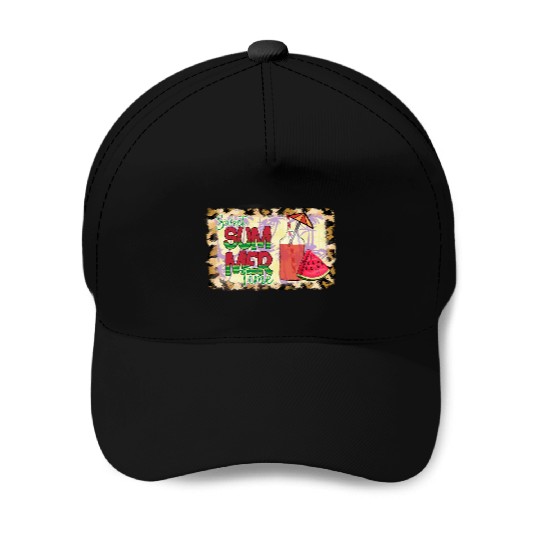 A220425 12 Sweet Summer Time Watermelon Leopard Baseball Caps