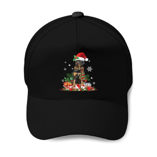 Christmas Rottweiler dog Holiday Rottie Baseball Caps