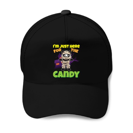 I'm Just Here For The Candy Scary Halloween Beast Baseball Caps