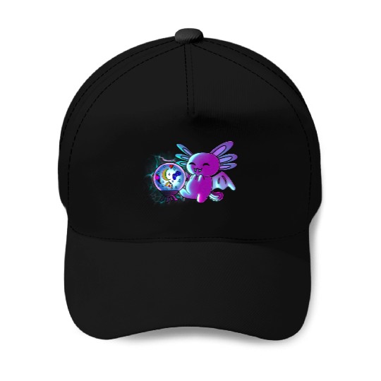 Axolotl Vampire Crystal Ball Baseball Caps