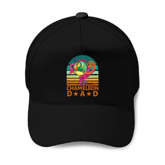 Chameleon Dad Baseball Caps