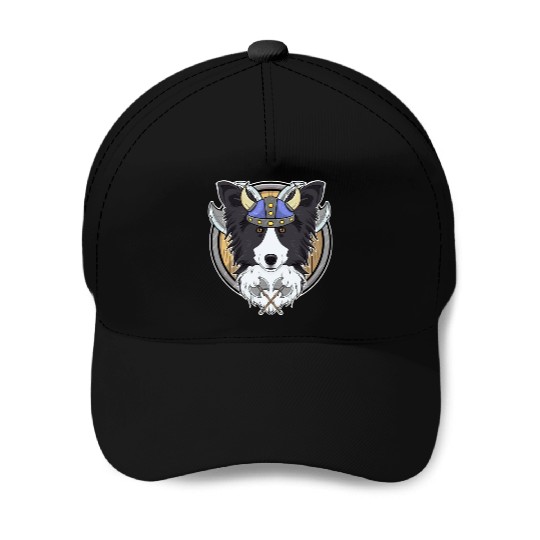 Border Collie I Valhalla I Viking Baseball Caps