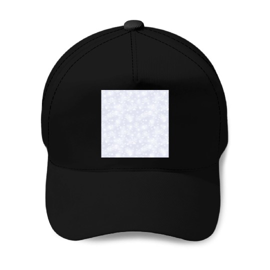 Lilac Snowflakes Pattern Baseball Caps