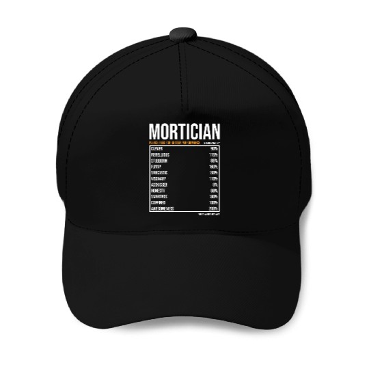 Mortician Daily Value funny Mortician Baseball Caps