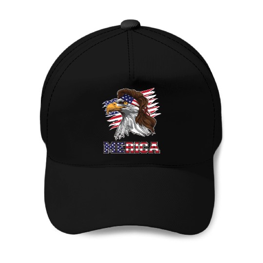American Bald Eagle Mullet Merica Bird Of Prey Baseball Caps