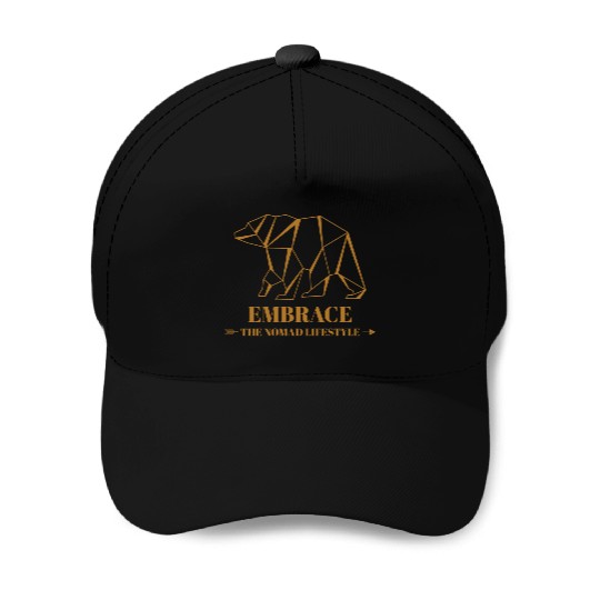 Embrace The Nomad Lifestyle Design Baseball Caps