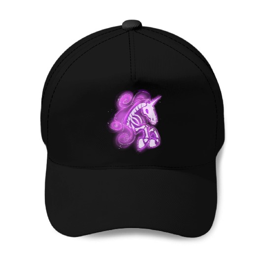 Unicorn Skull Design Baseball Caps