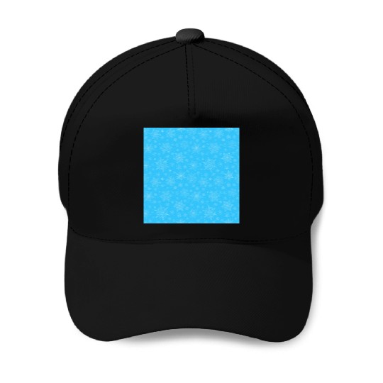 Blue Snowflakes Pattern Baseball Caps