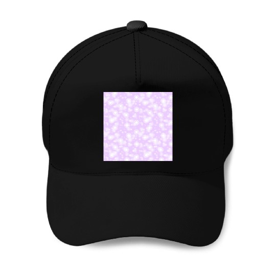 Violet Snowflakes Pattern Baseball Caps