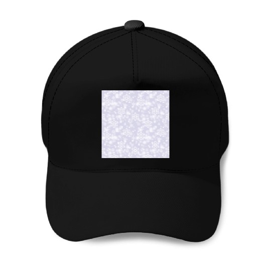 Lavender Snowflakes Pattern Baseball Caps