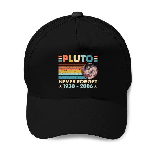 Pluto Never Forget Astronomy Space Science Nerd Baseball Caps