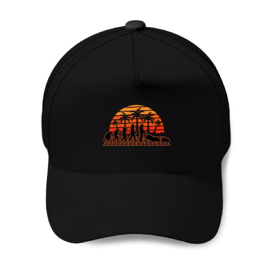 Robotic Lawnmower Evolution Retro Baseball Caps