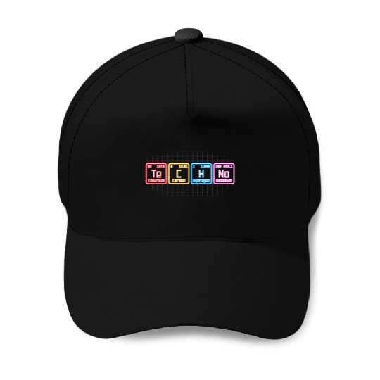 Techno Electronic Music Periodic Table Dj Baseball Caps