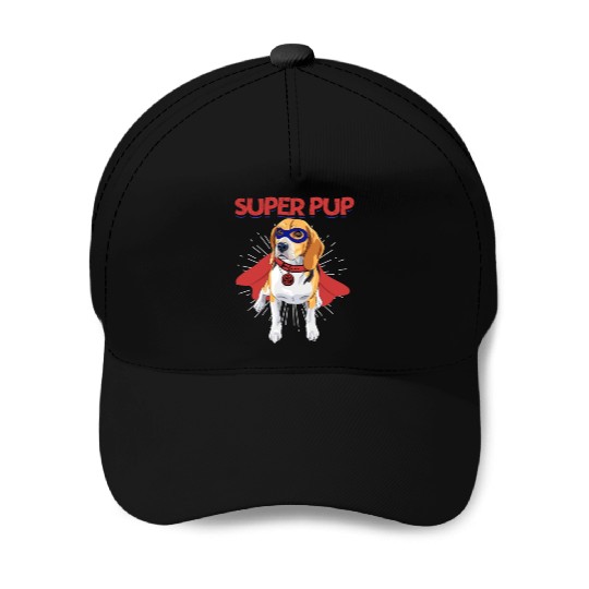Dog Breed Super Pup Beagle Baseball Caps