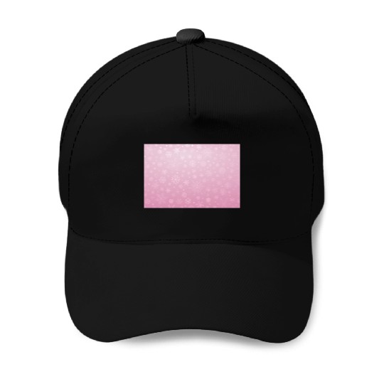 Abstract Pink Snowflakes Pattern Baseball Caps