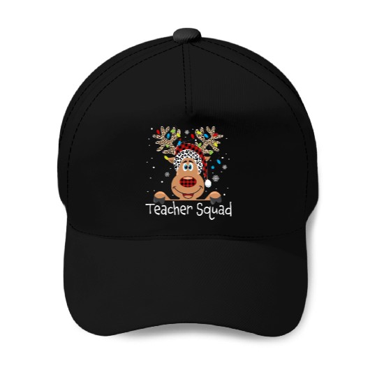 Teacher Squad Reindeer Funny Teacher Christmas Baseball Caps