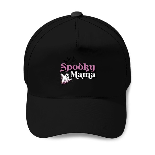 Spooky Mama Halloween Ghost Baseball Caps