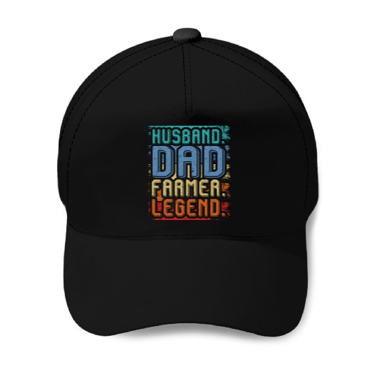 Husband Dad Farmer Legend Baseball Caps