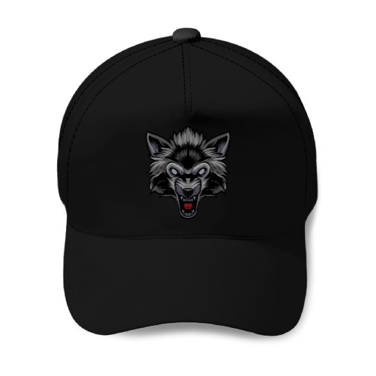 Wolf Head Baseball Caps