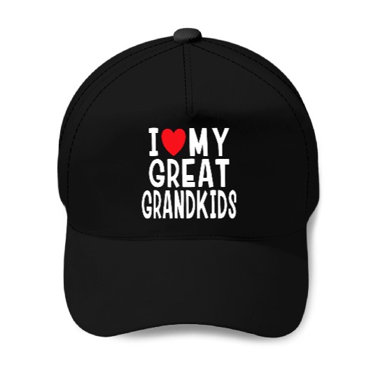 I Love My Great Grandkids Family Love Grandma Gran Baseball Caps
