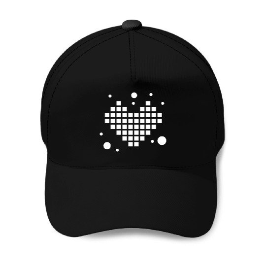 Pixel Heart For Computer Scientists And Computer F Baseball Caps