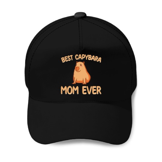 Best Capybara Mom Ever Baseball Caps