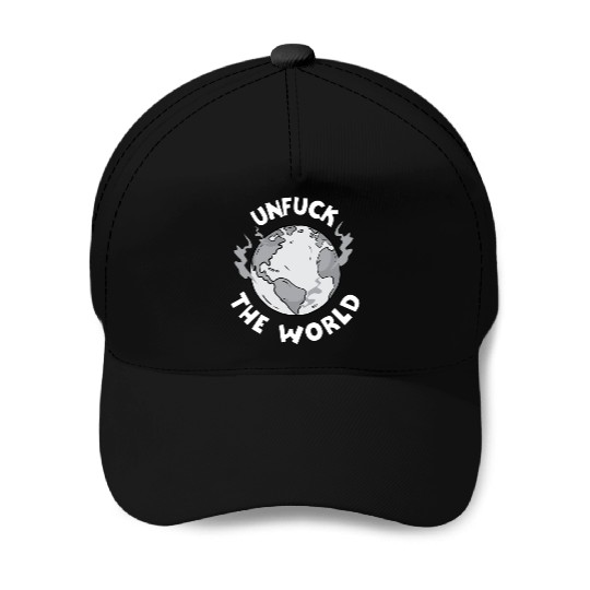 Unfuck The World Save The Elephants Earth Day Baseball Caps